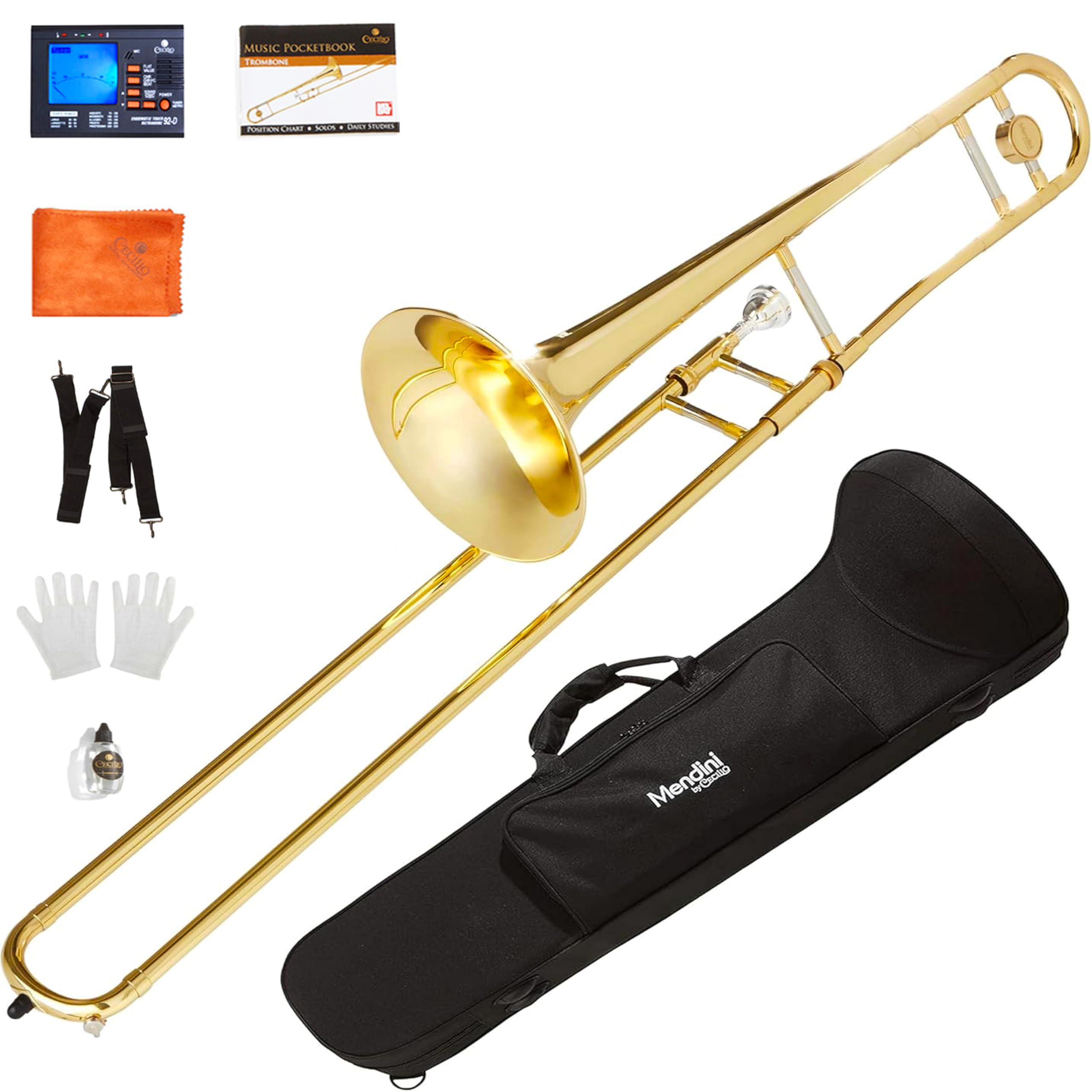 Amazon.com: Mendini by Cecilio Bb Tenor Slide Trombone for